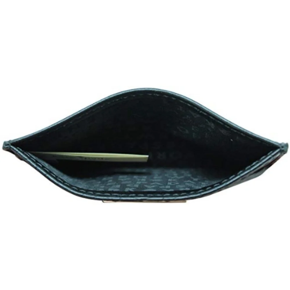 💕KATE SPADE💕 Penn Place Embossed Graham Card Holder Wallet Black Spade NWT